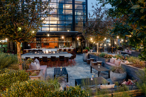 patio at night