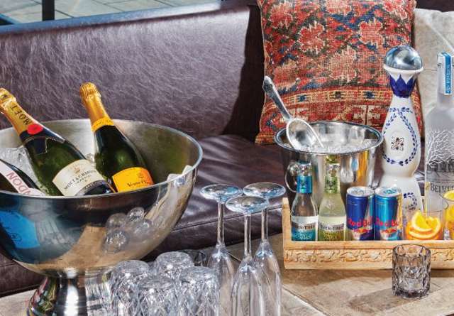 Cerise VIP experience in Virgin Hotels Chicago with elegant design and selection of drinks.