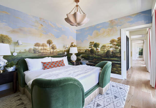 Richard's Flat at Virgin Hotels New Orleans, designed with luxurious furnishings, vintage-inspired decor, and a king size bed, offering an upscale and comfortable ambiance.